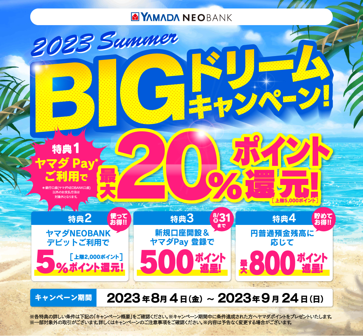 2023 Summer BIGドリームキャンペーン！