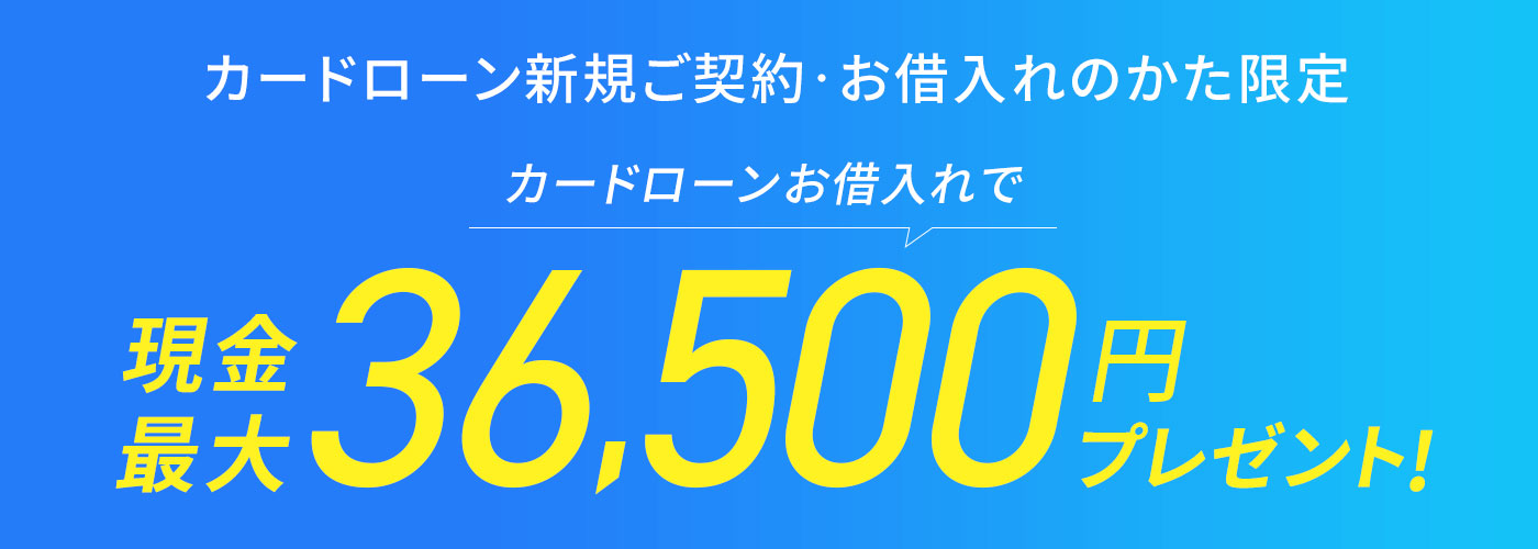 カードローン新規契約・お借入れプログラム