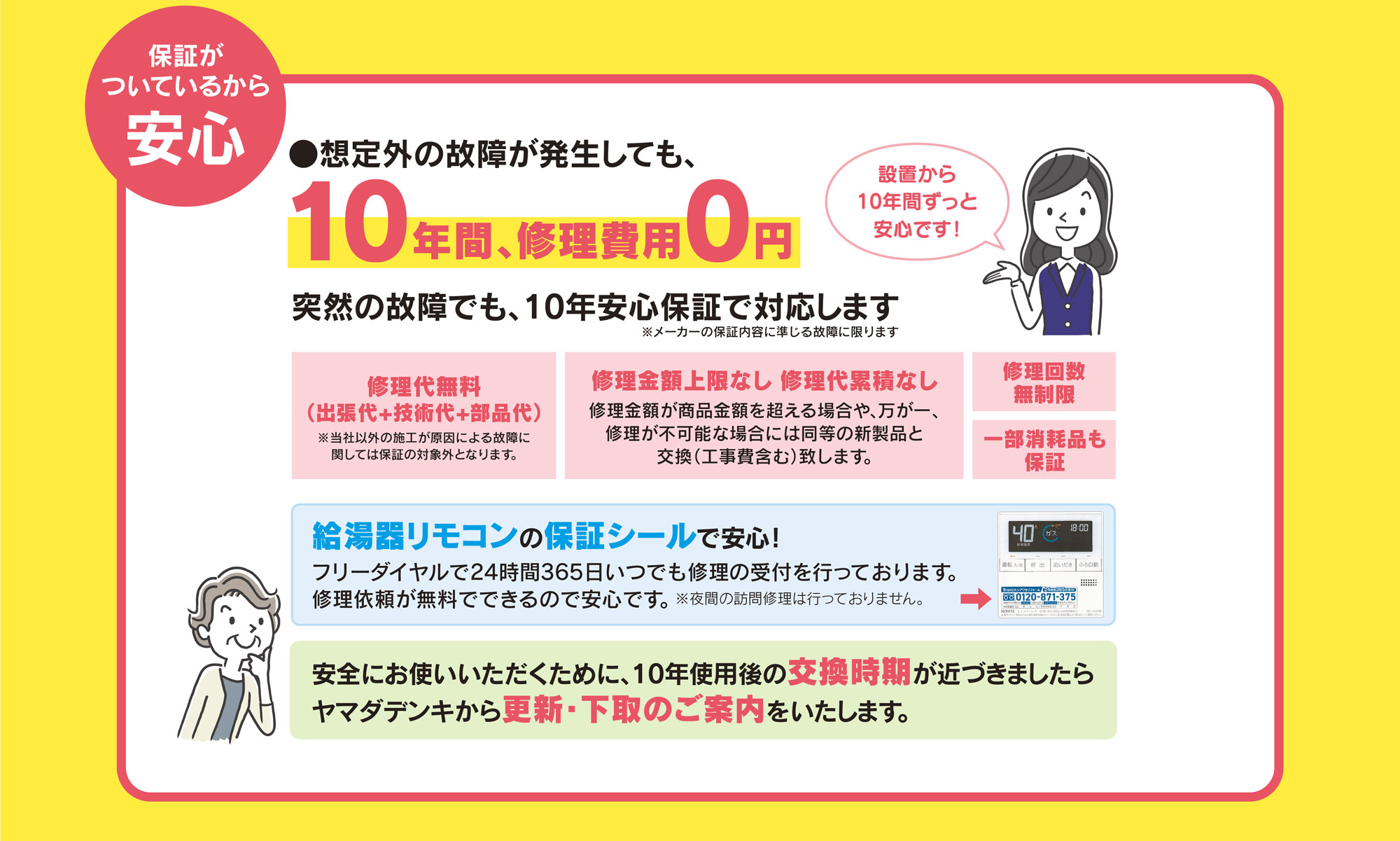 保証がついているから安心