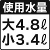 レギャビネット使用水量