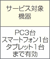 PC3台 スマートフォン1台 タブレット1台まで有効